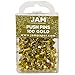 JAM PAPER Colorful Push Pins - Gold Pushpins - 100/Pack