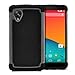 Nexus 5 Case, MagicMobile [Dual Armor Series] Hybrid Impact Resistant Google Nexus 5 Shockproof Tough Case Rugged Hard Plastic + Rubber Silicone Skin Protective Case for LG Nexus 5 - Black / Gray