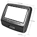 AUTOWINGS A-H9110B Car Headrest DVD Player 9 inch Screen Leather with USB HDMI FM Transmitter Game Disc Remote IR Headphone Black Pack of 2