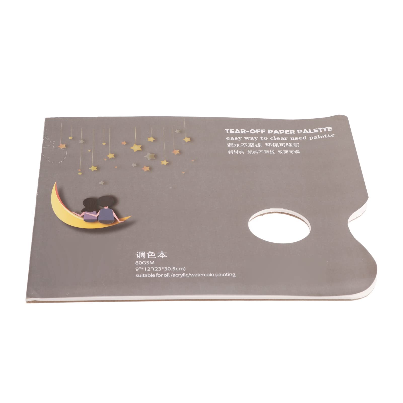 Sheens Palette Paper, 35 Sheets Palette Pad for Painting, A4 Disposable Palette Paper, Mixing Supplies for Oil Gouache Watercolor Painting