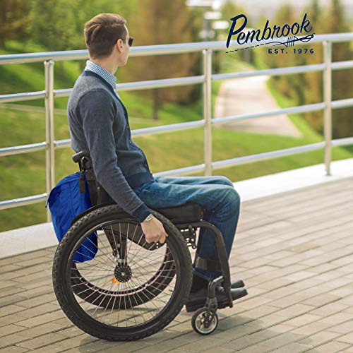 Pembrook Wheelchair Backpack Bag - Wheel Chair and Walker Accessories Side Storage Bags - Lightweight Pack for Mobility, Transport & Travel Portable Devices - Fits Scooter, Electric Wheelchairs & Etc - Thumbnail 7