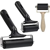 BUYGOO 3PCS Brayer Roller for Crafts Print Roller Art Screen Roller Rubber Roller Ink Roller Glue Roller Brayer Ink Applicato