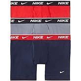 Nike 3 Pack Everyday Stretch Mens Boxer Briefs Size XL, Color: Navy/Cement/Red