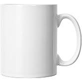 harebe 22 OZ Extra Large Coffee Mug, Smooth Ceramic Boss Giant Tea Cup Big Capacity and Handle for Dad Men, White