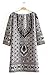 Perman Women Retro Bohemian Totem Floral Print Slim Mini Short Evening Dress