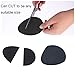 12 Pairs Anti-slip Shoe Grips,AUSAYE Self-adhesive Anti-slip High-heeled Shoes Sole Protector Pads Sticker Rubber Black
