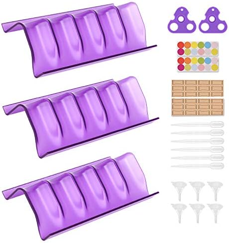 Essential Oil Roller Bottles Holder Stand & Key Tools Set for Glass Roll on Bottles, Remove Roller Bottles Caps and…