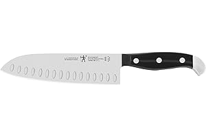 HENCKELS Statement 7-Inch Stainless Steel Santoku Knife, Black