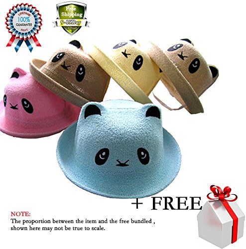 eonkoo Baby Summer Topee Hat Children Cute Cartoon Panda Kids Cap 5 Pack