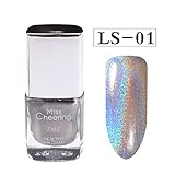 Oksale 7ML Nail Polish Pretty Holographic Holo Glitter Gel Polish Nail Art Holographic