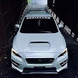 Gy Vinyl Arts Subieflow Windshield, Banners, Windshield, Decals,Car, Stickers, Compatible, Subaru, ej20, WRX, STI, BRZ (White)