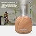 Ledgle Aromatherapy Essential Oil Diffuser 500ml Wood Grain Mist Air Humidifier with 7 Color Changing LED Lights/ Auto Shut Off/ 4 Timer Setting for Office Home Bedroom Living Room Study Yoga Spa