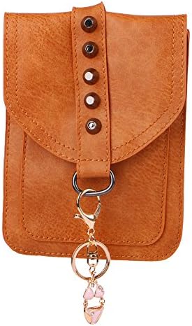 Roomy Pockets Small Crossbody Phone Purse Shoulder Bag Cell Phone Pouch Wallet Coffee