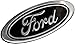 DefenderWorx 98203 Black Ford Oval 5-5/8" x 2-1/4" Small Billet Tailgate Emblem for Ford 97 and Above