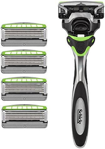 Schick Hydro Sense Sensitive Razors for Men With Skin Guards and Shock Absorbent Technology, 1 Razor Handle and 5 Razor Blades Refills