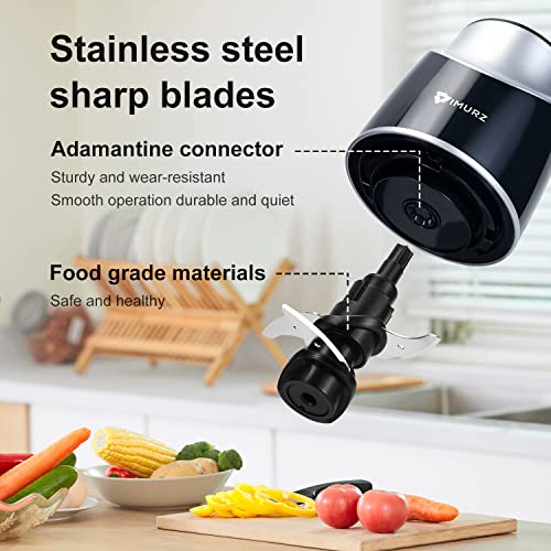 Small Food Processor,IMURZ Mini Food Chopper Electric, Meat grinder Blender(Table Blender