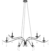 Quorum Lighting 602-6-59 Lorelei Chandelier, 6-Light 360 Total Watts, Matte Black