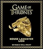 Game of Thrones Mask: House Lannister Lion (3D Mask & Wall Mount)