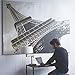 brightmaison City & Architecture Collection Extra Large Canvas Wall Photo Art (Eiffel Tower)
