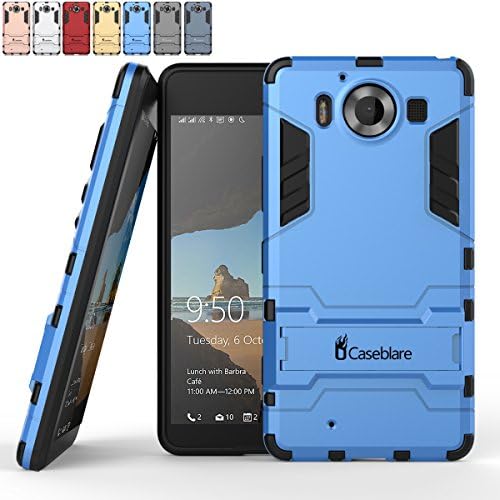 Caseblare Microsoft lumia 950 Tough slim kickstand case lightweight titan case shockproof drop protection Blue