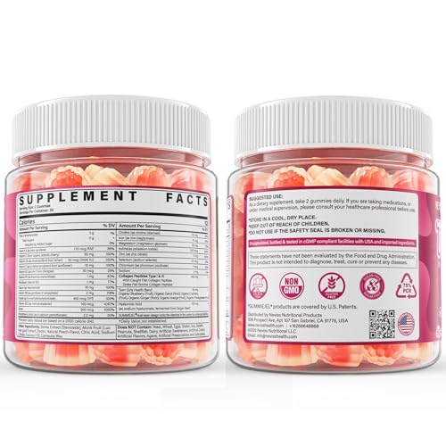 Methylated Multivitamin Gummies for Teen Girls 12-17, Methylfolate, Iron, Collagen, D3 K2, Magnesium, Zinc, Daily Vitamins A C E, B Complex for Teenager Growth, Skin, Bone, Energy - Sugar Free, 60 Cts