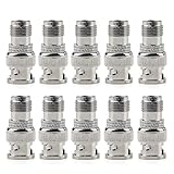 Areyourshop 10Pcs Adapter BNC Male Plug To TNC Female Jack RF Connector Straight M/F