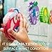 Bathtub Toys for Toddlers - Foam Bath Puzzles for Kids - Fun Baby Educational Toy Girls Boys Preschoolers - Fine Motor Skills - Early Learning Tub Stickers Shower Fruits Set (12 Puzzles + 12 Shapes)
