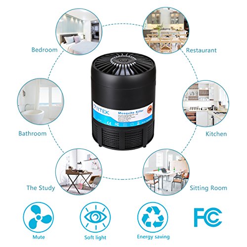 711TEK Moaquito Killer, USB Powered Non-toxic UV LED Insect Killer, Electronic Mosquito Trap Lamp, Bug Zapper with Eco-friendly for Indoor Use Black