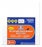 Elmer's Dry Erase Foam Boards, 8 x 10 Inches, White, 3-Count (950089)