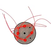 Arpisziv Pro Trimmer Head 55-491 Fit for Oregon Pivotrim M10x1.25LHF Universal Sthil Ech o Red max Straight Shaft Gas Trimmers