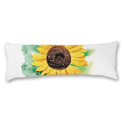 Amazon Com Wonbye Pottery Barn Sunflower White Body Pillow Covers
