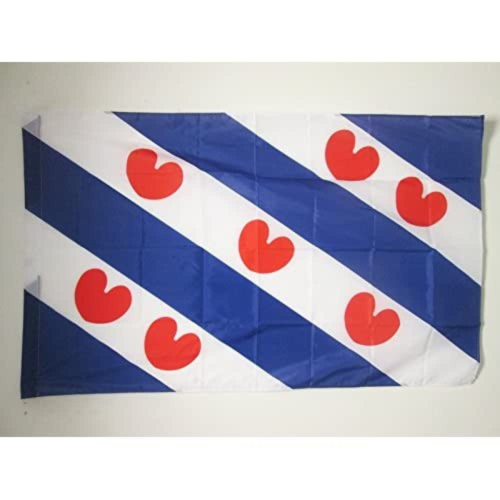 AZ FLAG - Province of Fryslân Flag - 2x3 Ft - Friesland Banner with Sleeve - 100% Polyester - Fade Resistant - Vivid Colors - 2' x 3' Feet - 90x60 Cm