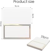 Gunwon 25Pcs Table Cards with Double Gold Border White 3.5x2in Wedding view 2