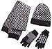 N'Ice Caps Mens Checkerboard Print Knitted Bulky 3PC Set
