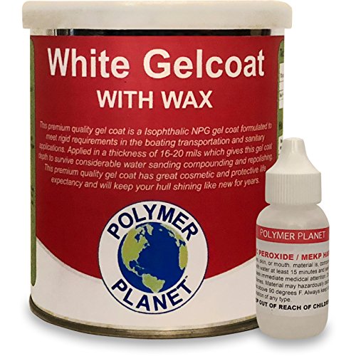 Waxed White Gelcoat Top Coat Base (Fiberglass Marine Boat Gel Repair) Quart Kit Buy Online in