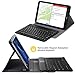 CHESONA 9th Gen Keyboard Case Compatible 9th/8th/7th 10.2 inch Ultra Slim PU Leather Stand Flip Detachable Wireless Keyboard Cover, Pencil Holder, Black