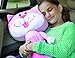 Seat Pets (Original Pink Cat) - As Seen on TV - Kids Seat Belt Car Travel Pillow and Plush Animal Toy - Compatible with Any Safety Belt to Provide Head & Neck Support