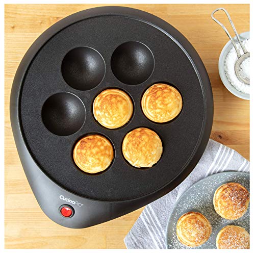 Ebelskiver Maker- Electric Non-stick Baker for Making Takoyaki, Ebelskiver or Octopus Balls, Aebleskivers, Donut Holes & Cake Pops, Unique Danish Mini Pancakes or Dessert Treat- Baking Gift for Her