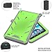 Poetic Fire 7 2015 Case, Revolution [Premium Rugged][Shock Absorption & Dust Resistant] Complete Protection Hybrid Case w/Built-in Screen Protector for Amazon Fire 7 5th Gen (2015) Green/Gray