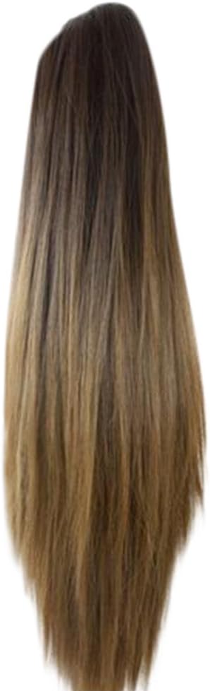 Women Fashion Claw Clip Long Straight Ponytail Hair Extensions Wig Hairpiece Ponytail Length 62cm