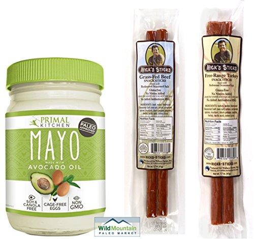 Paleo Meat and Mayo #2: Primal Kitchen Avocado Oil Paleo Mayo & Nick's Sticks Beef & Turkey