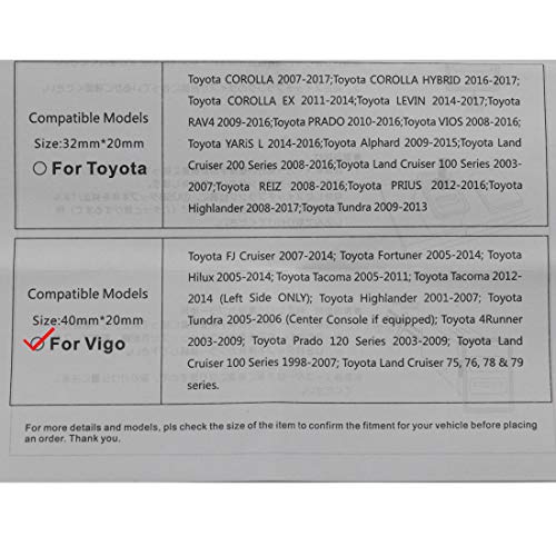 Disscool Dual USB Power Socket for Toyota Vigo QC3.0, Quick Charge Car Charger USB Adapter for Smartphone/iPad/PDA and More,Max 6.4A Output (4020mm)