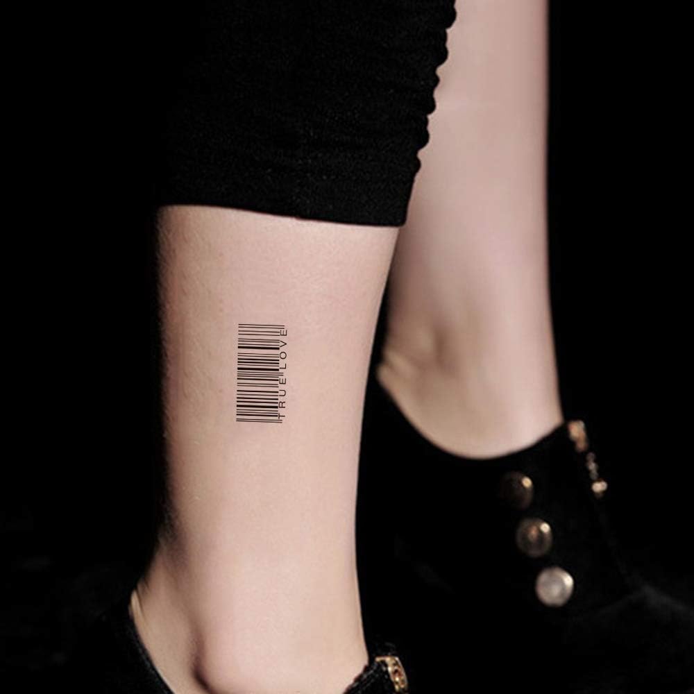 Yesallwas 6 sheet barcodes Tattoo Stickers Temporary Tattoos Body Painting  Neck Shoulder Chest Hand Fashion Models Single Noble Alternative Barcode  6×10.5cm/2.36×4.13inches (LxW) – BigaMart, image size:1000x1000