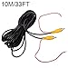 Car RCA Video Extension Cable for Auto Backup Camera Monitor Rear View Parking System with Detection Wire Reverse Trigger Lead for GPS Navigation 10M/32FT