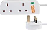 PRO ELEC PELB1950 2 Gang Surge Protected Extension Lead White 5m