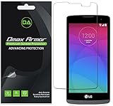 [6-Pack] Dmax Armor- LG Leon LTE Screen Protector Anti-Bubble High Definition Clear Shield - Lifetime Replacements Warranty- Retail Packaging