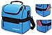 MIER Adult Lunch Box Blue Insulated Lunch Bag Large Cooler Tote Bag for Men, Women, Double Deck Cooler(Blue)