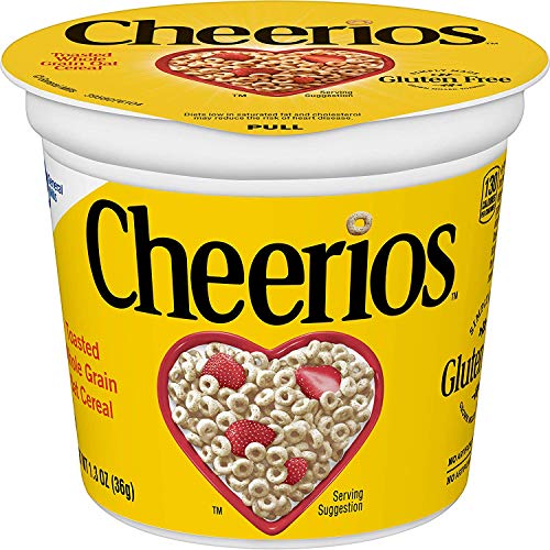image for General Mills Cereal Cheerios Cereal Cup, Gluten Free Cereal, 1.3 oz (