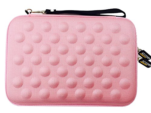 AZ-Cover Tablet Semi-rigid EVA Bubble Foam Case (BABY PINK) With Wrist Strap For Fisher-Price Learning Tablet. Powered by nabi + One Capacitive Stylus Pen