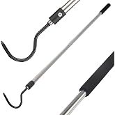 Gzlozak Snake Hook Heavy Duty, Snake Hook Retractable 35"-65" Catcher Hook for Rattlesnakes Ball Python Rattle Cobra Removal Non-Slip Foam Handle and Thickened Stainless Steel